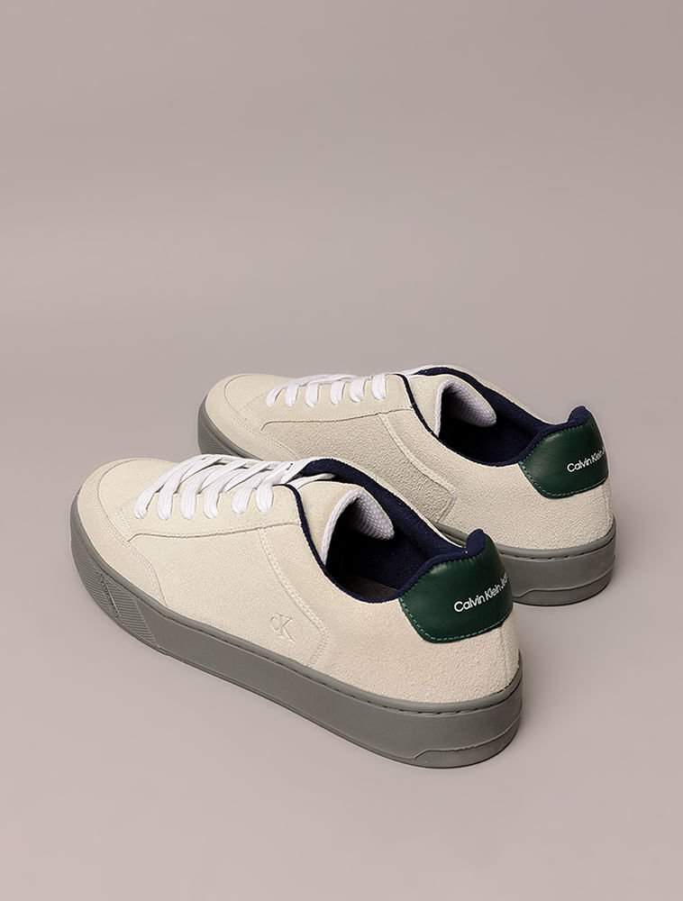 Tênis Calvin Klein Jeans Palito Side Small Ck - Cinza Claro Bege/Cinza 3