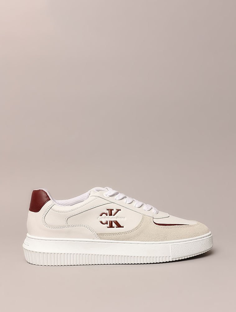 Tênis Calvin Klein Jeans Chunky Embossed Layers - Branco