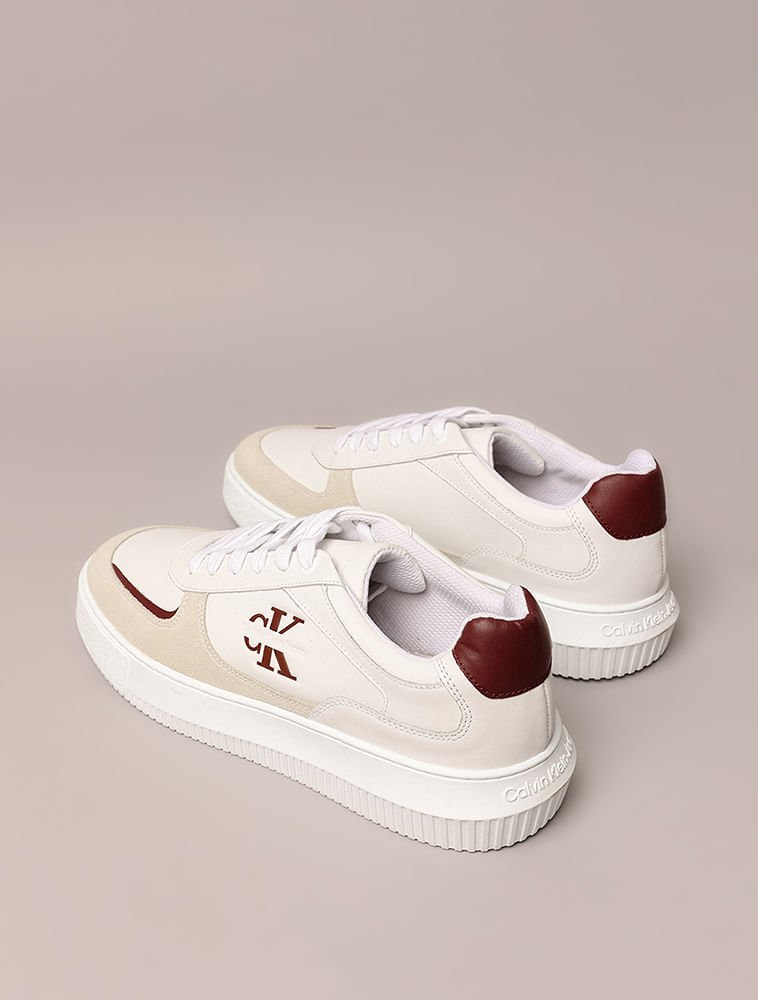 Tênis Calvin Klein Jeans Chunky Embossed Layers - Branco Branco 3
