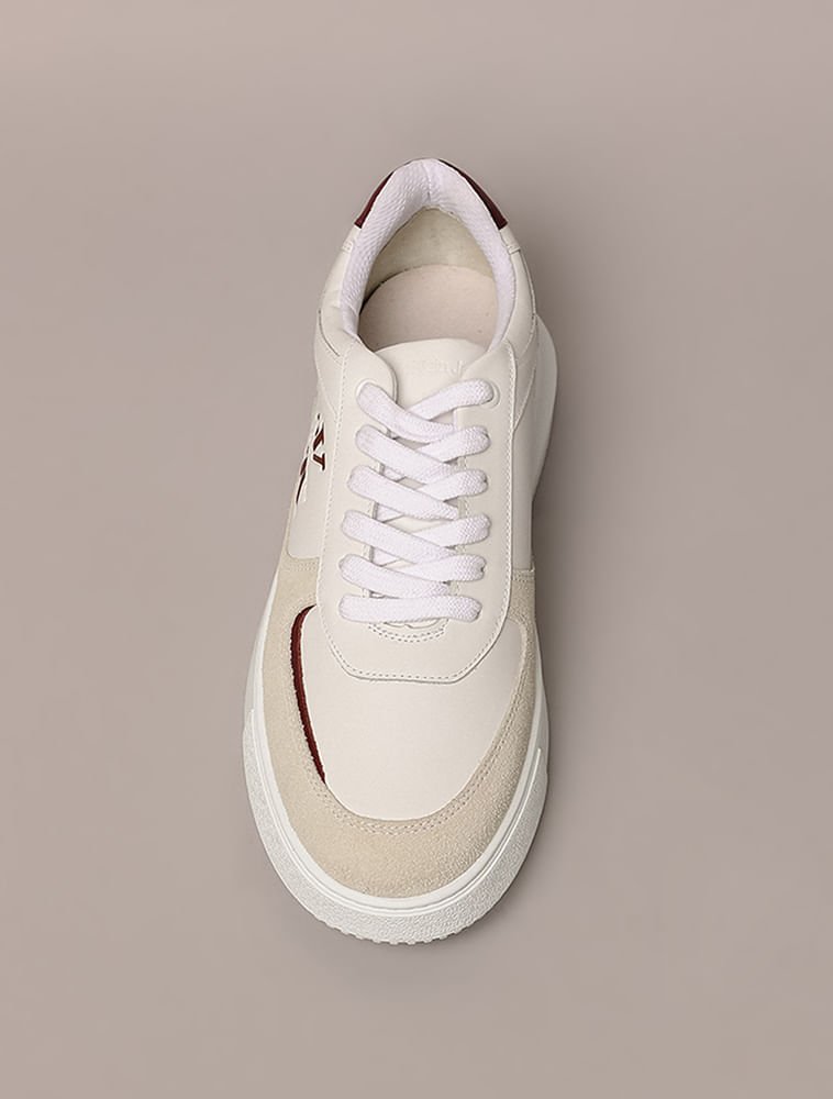 Tênis Calvin Klein Jeans Chunky Embossed Layers - Branco Branco 4