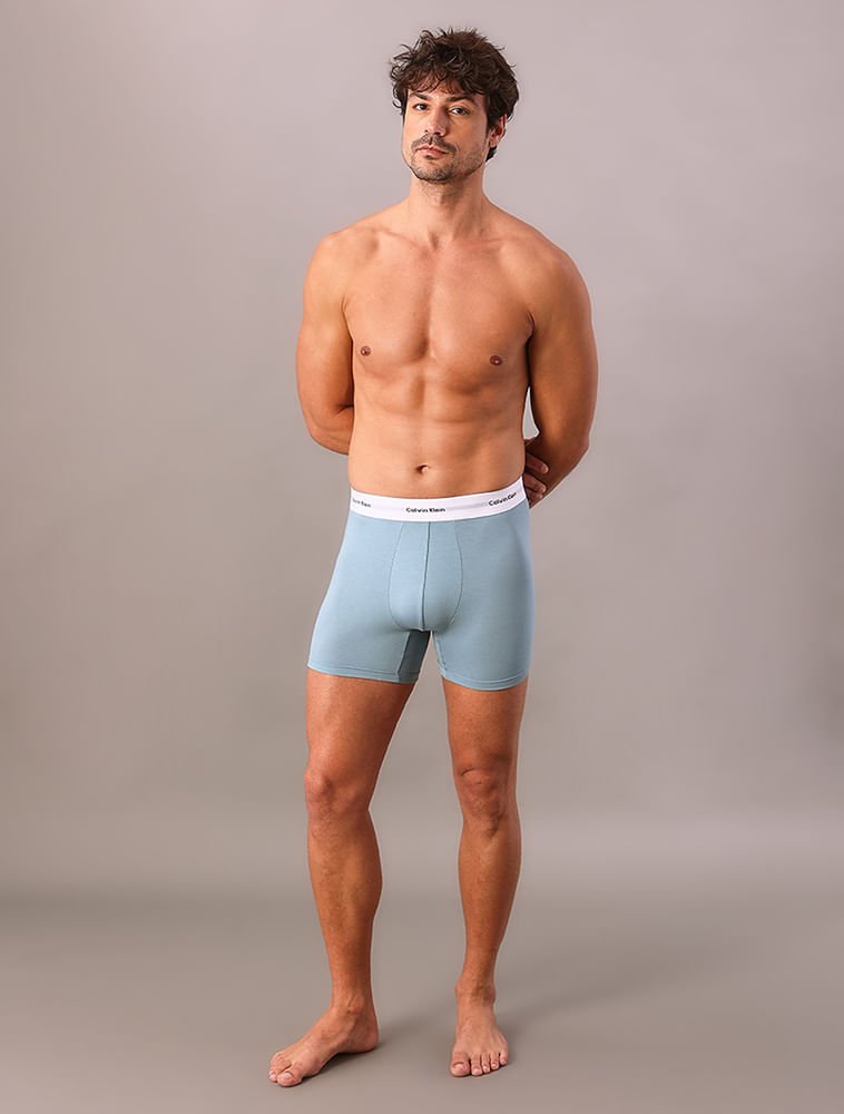 Cueca Boxer Modal Modern Calvin Klein Underwear - Azul Claro Azul 3