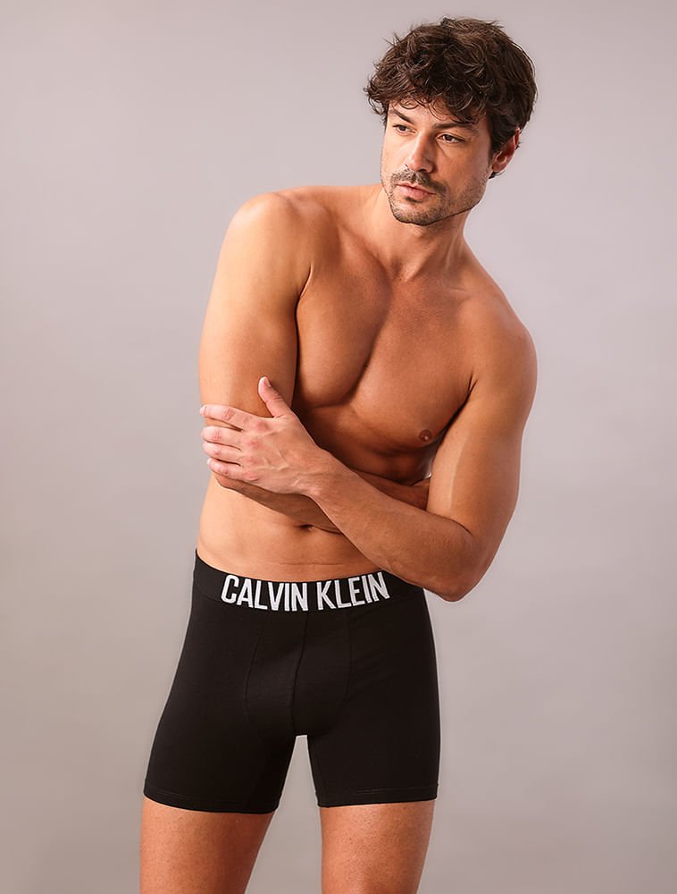 Kit 2 Cuecas Boxer Recycled Intense Power Calvin Klein Underwear - Preto Preto 3