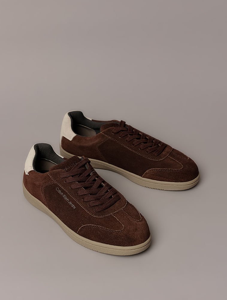 Tênis Calvin Klein Jeans Slim Logo - Marrom