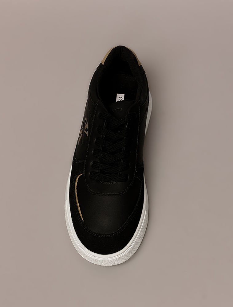 Tênis Calvin Klein Jeans Chunky Embossed Layers - Preto Preto 4