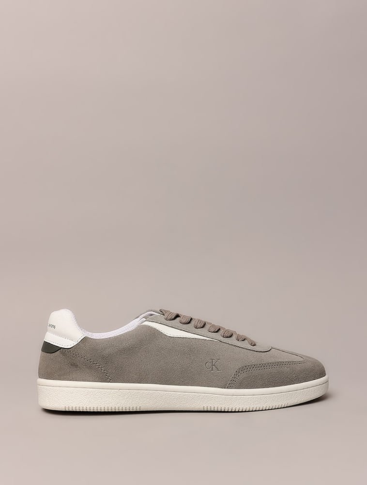 Tênis Calvin Klein Jeans Slim Side Small Ck - Cinza Claro