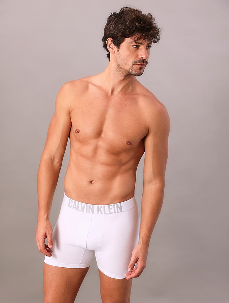 Kit 2 Cuecas Boxer Recycled Intense Power Calvin Klein Underwear - Branco/Mescla