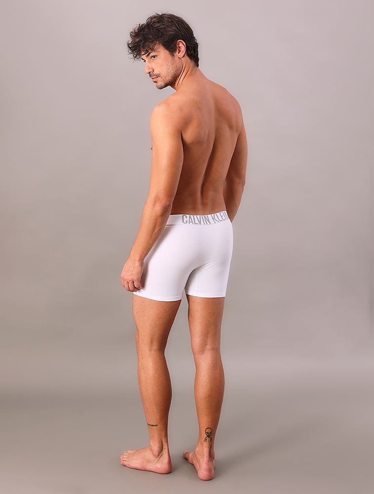 Kit 2 Cuecas Boxer Recycled Intense Power Calvin Klein Underwear - Branco/Mescla Branco 2