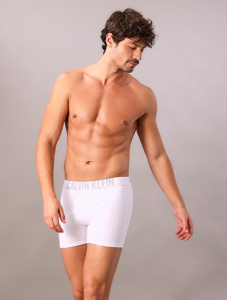 Kit 2 Cuecas Boxer Recycled Intense Power Calvin Klein Underwear - Branco/Mescla Branco 4