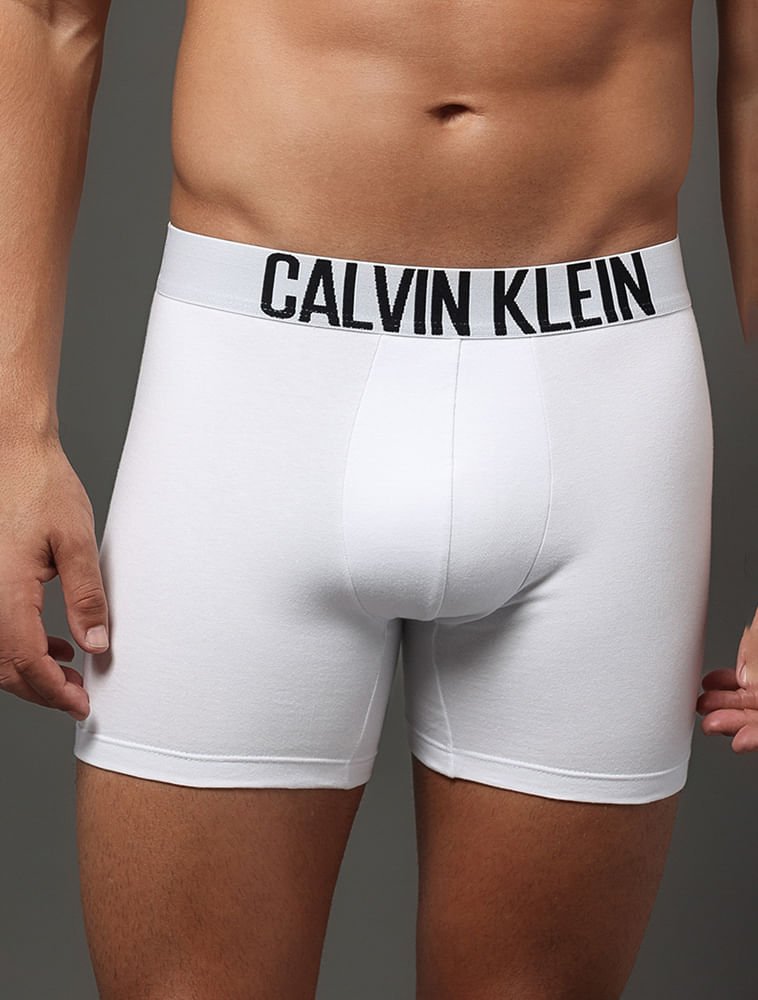 Kit 2 Cuecas Boxer Recycled Intense Power Calvin Klein Underwear - Branco/Branco Branco 3