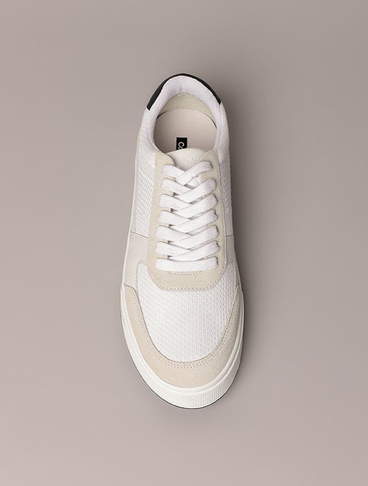 Tênis Calvin Klein Jeans Palito Knitting Layers - Branco Branco 3