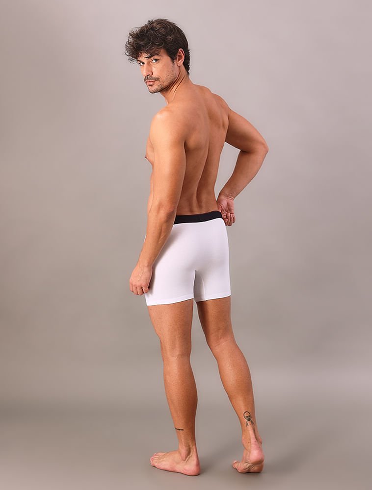 Cueca Boxer Cotton Monogram Calvin Klein Underwear - Branco 2 Branco 2