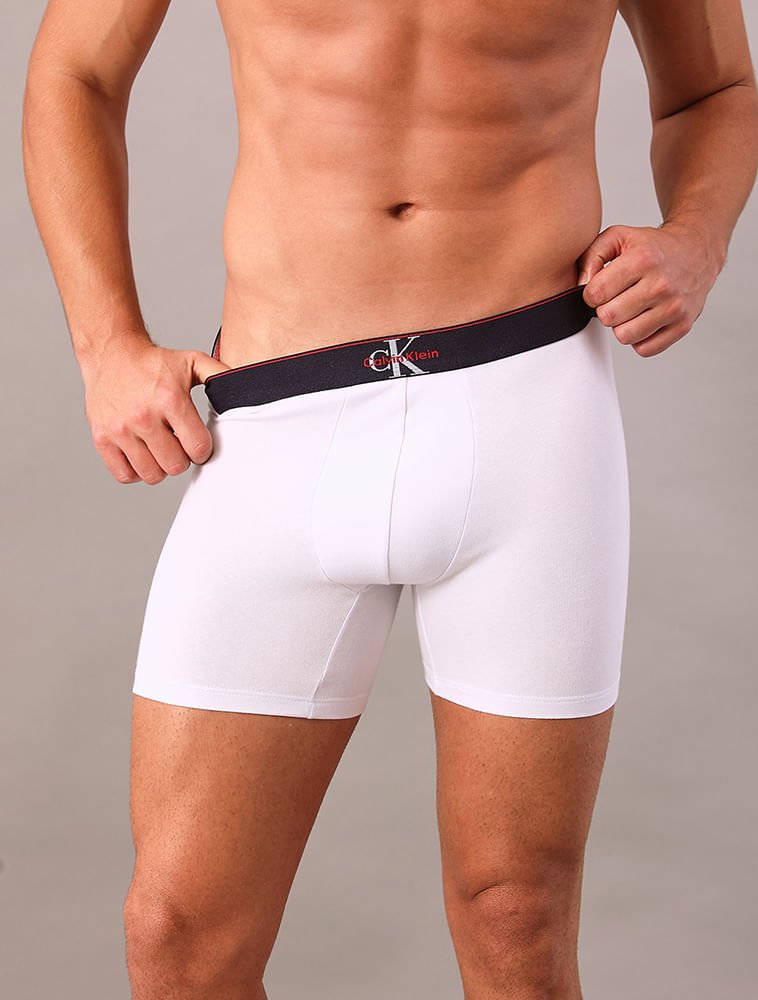 Cueca Boxer Cotton Monogram Calvin Klein Underwear - Branco 2 Branco 4