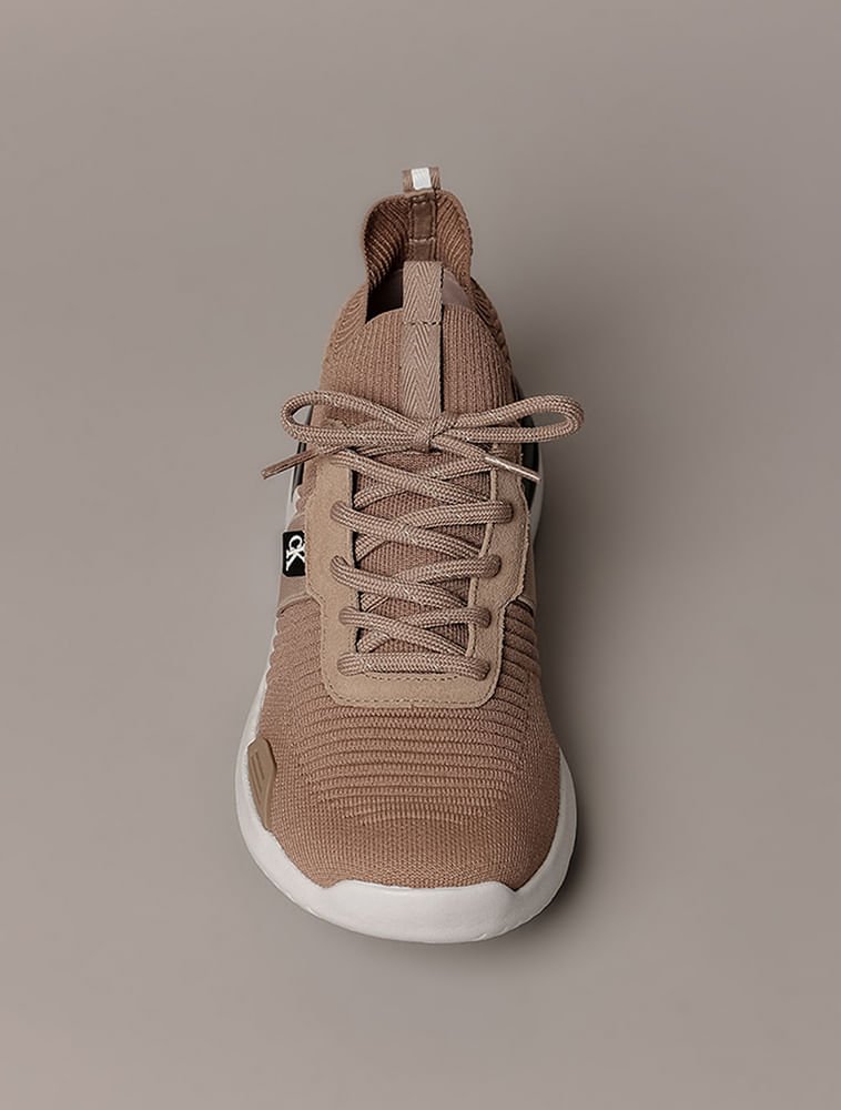 Tênis Calvin Klein Jeans Air Knitting Flexible - Caqui Medio Marrom 3