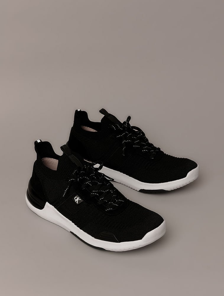 Tênis Calvin Klein Jeans Air Knitting Flexible - Preto