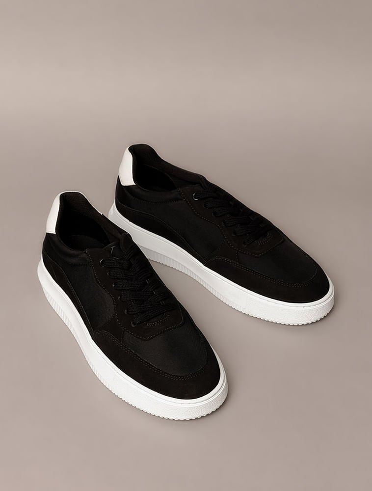 Tênis Calvin Klein Jeans Chunky Nylon - Preto Preto 2