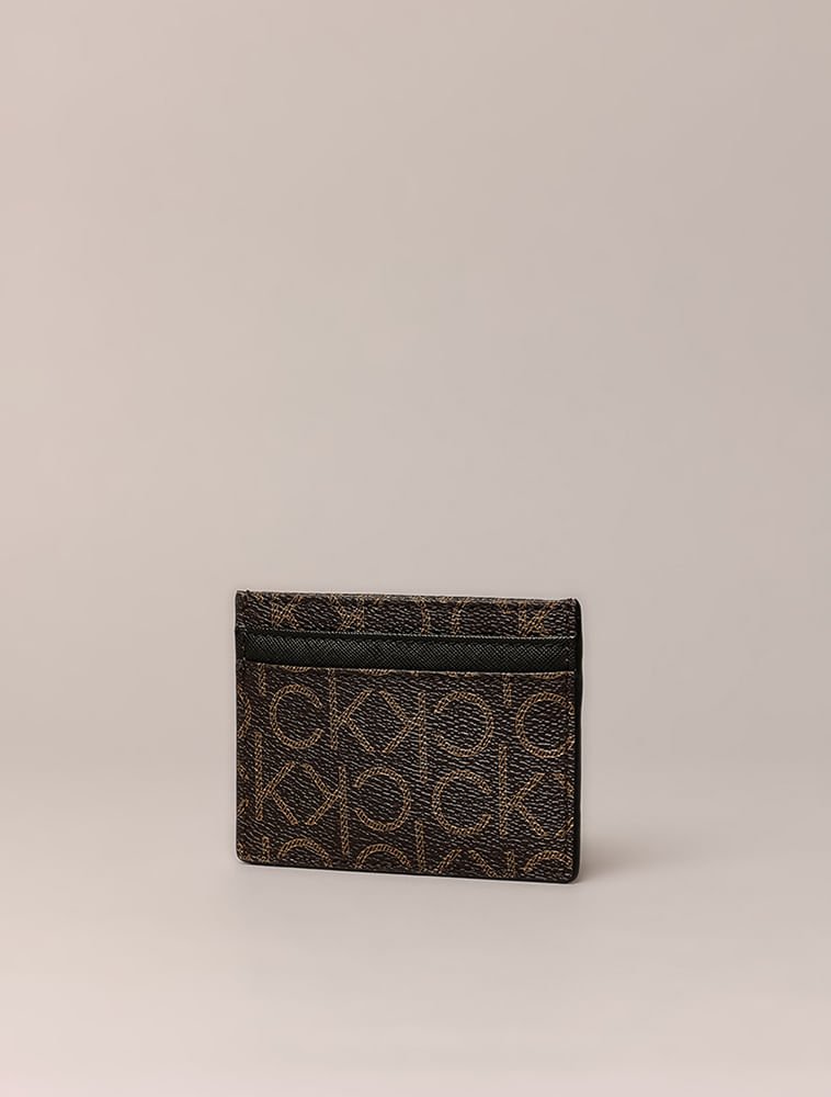 Porta Cartão Calvin Klein Feminina Monograma - Marrom Marrom 2