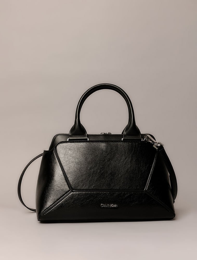 Bolsa Calvin Klein Feminina Camera Bag Com Brilho - Preto