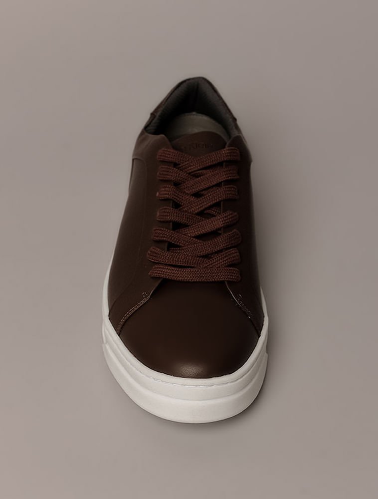 Tênis Couro Calvin Klein - Marrom Marrom 3