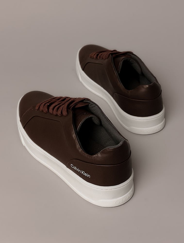 Tênis Couro Calvin Klein - Marrom Marrom 4