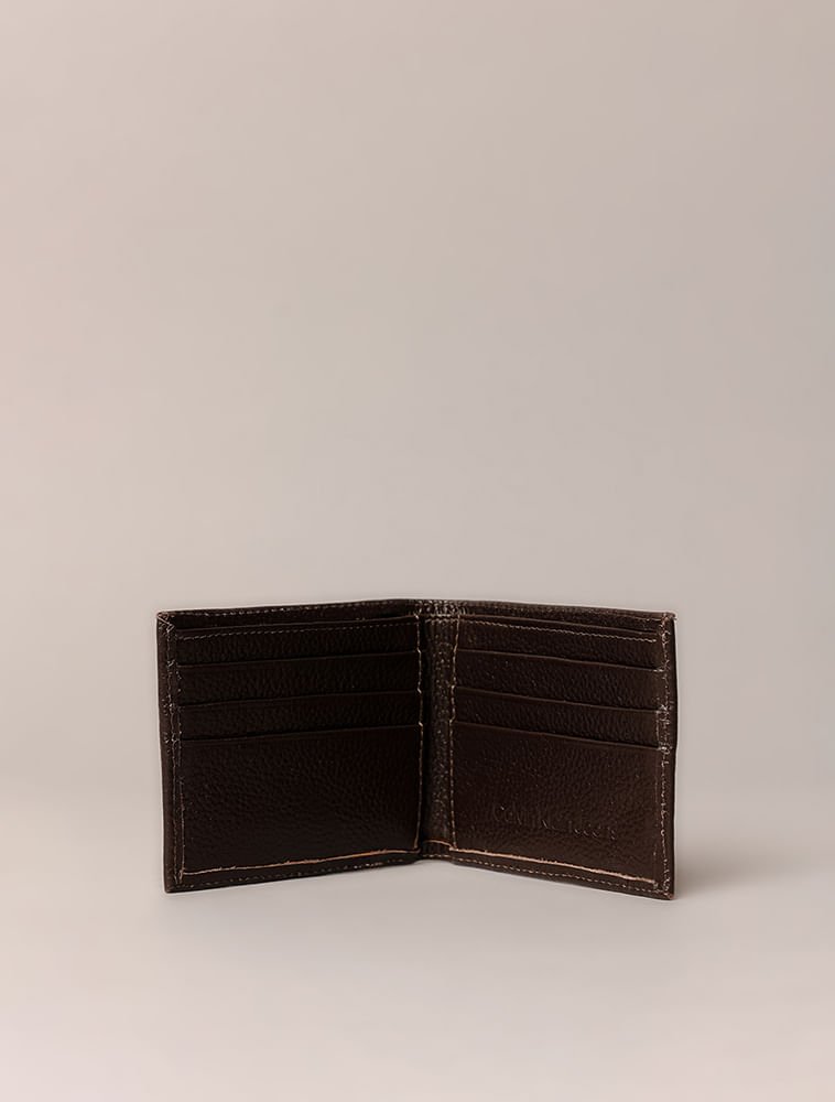 Carteira Calvin Klein Jeans Etiqueta Ck - Cafe Marrom 3