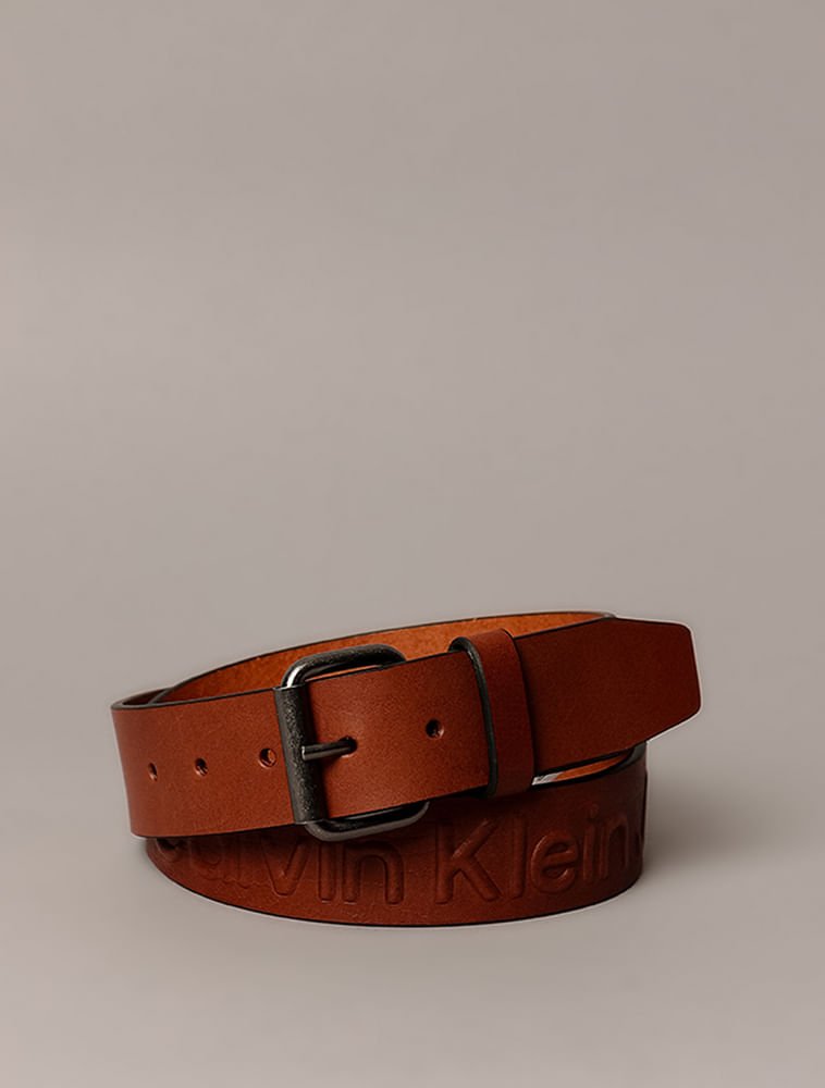 Cinto Calvin Klein Jeans Embossed - Havana