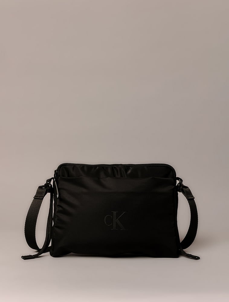 Bolsa Média Calvin Klein Jeans Nylon Square - Preto