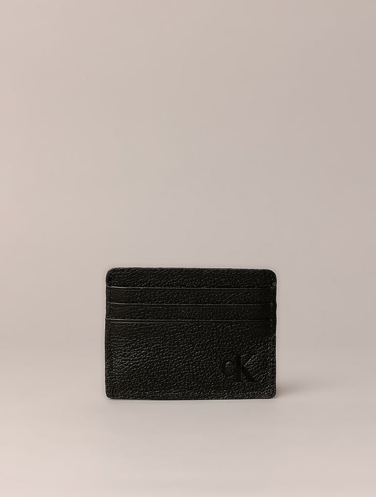 Porta Cartão Calvin Klein Jeans Queima Ck - Preto