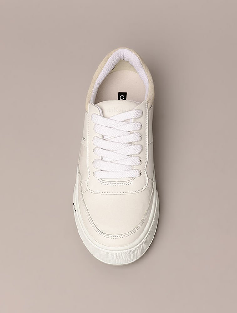 Tênis Calvin Klein Jeans Feminino Palito Basic - Branco Branco 4