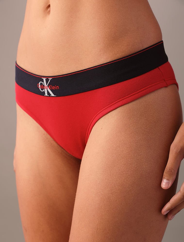 Calcinha Tanga Cotton Graphic - Vermelho Vermelho 4