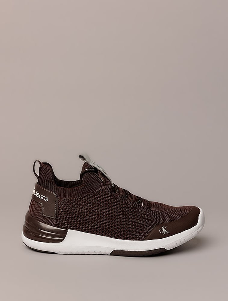 Tênis Calvin Klein Jeans Feminino Air Knitting - Marrom