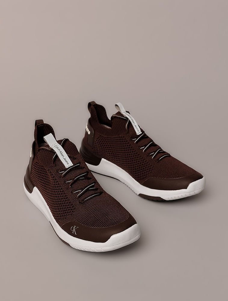 Tênis Calvin Klein Jeans Feminino Air Knitting - Marrom Marrom 2