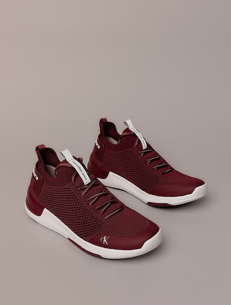Tênis Calvin Klein Jeans Feminino Air Knitting - Bordo Bordô 2