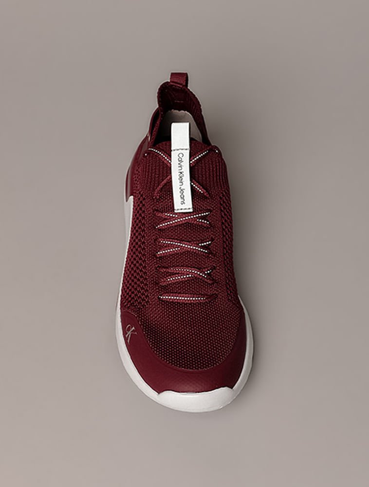 Tênis Calvin Klein Jeans Feminino Air Knitting - Bordo Bordô 3