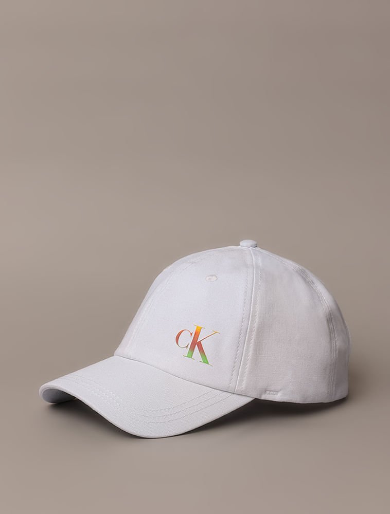 Boné Calvin Klein Jeans 6 Gomos Calvin Klein Pride - Branco