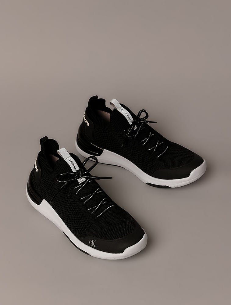Tênis Calvin Klein Jeans Feminino Air Knitting - Preto Preto 2