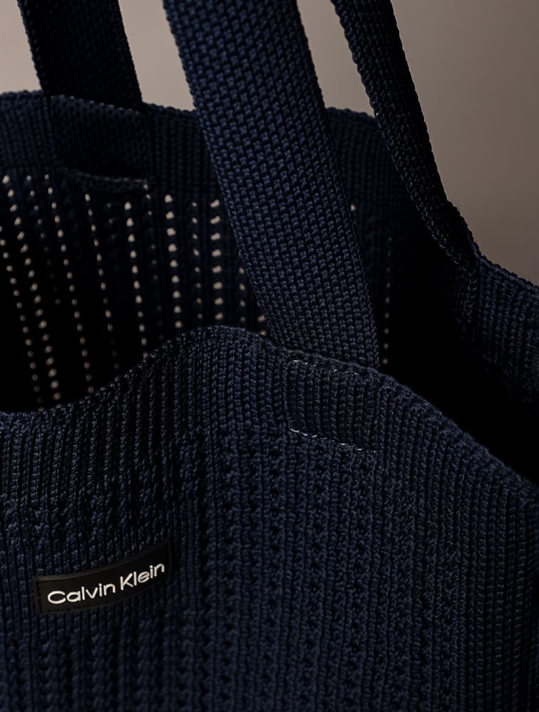 Shopping Bag Calvin Klein Jeans Feminino Knitting - Marinho Azul Marinho 3