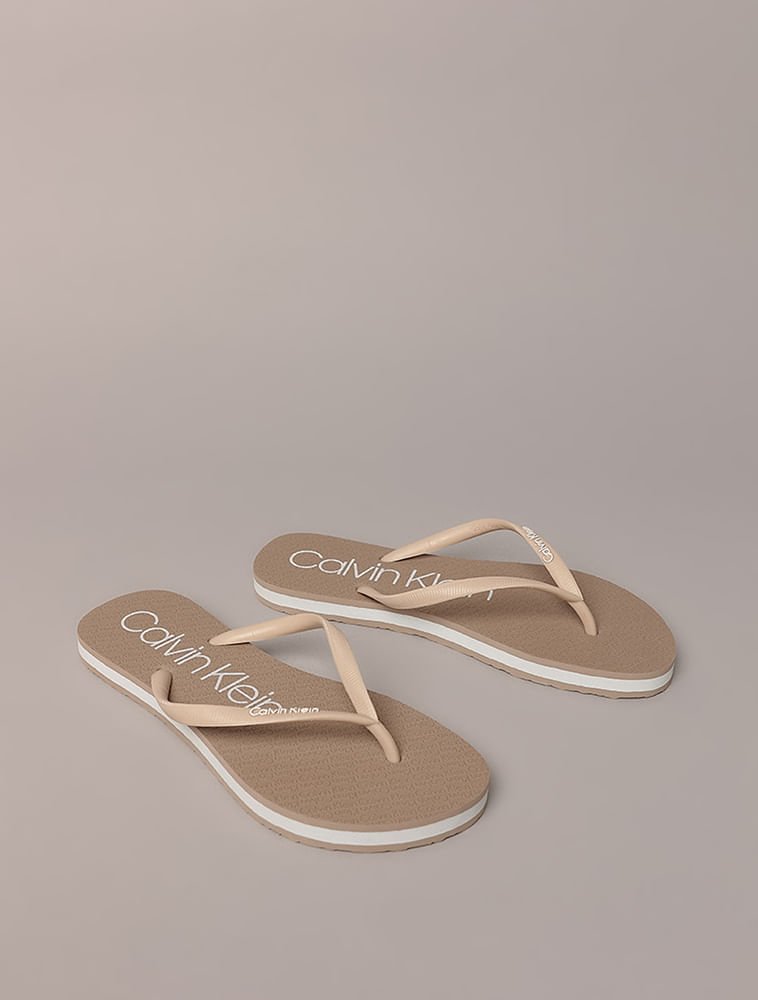 Chinelo Swim Calvin Klein - Caqui Claro Bege 2