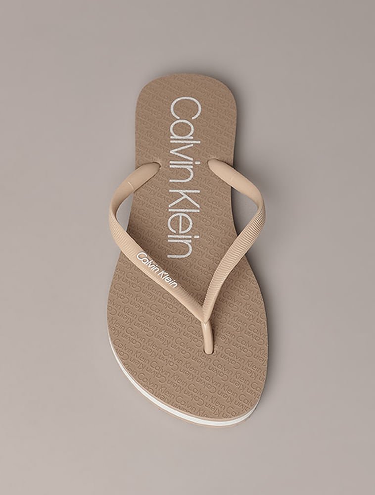 Chinelo Swim Calvin Klein - Caqui Claro Bege 3