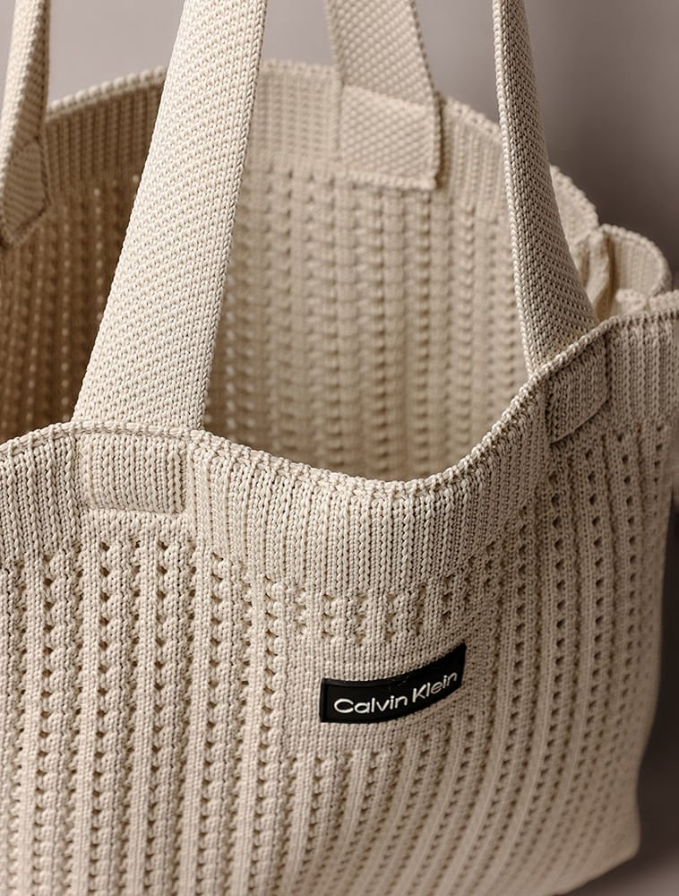 Shopping Bag Calvin Klein Jeans Feminino Knitting - Caqui Claro Bege 3