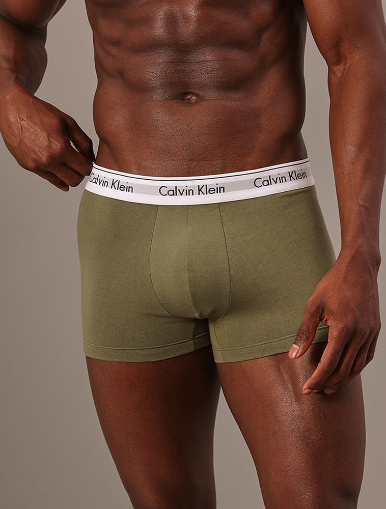 Kit 2 Cuecas Trunk Modern Cotton - Preto/Militar Verde/Preto 4