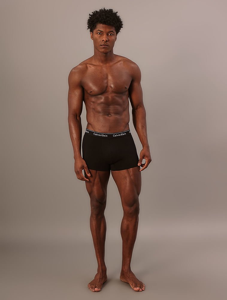 Kit 2 Cuecas Trunk Modern Cotton - Preto/Militar Verde/Preto 6