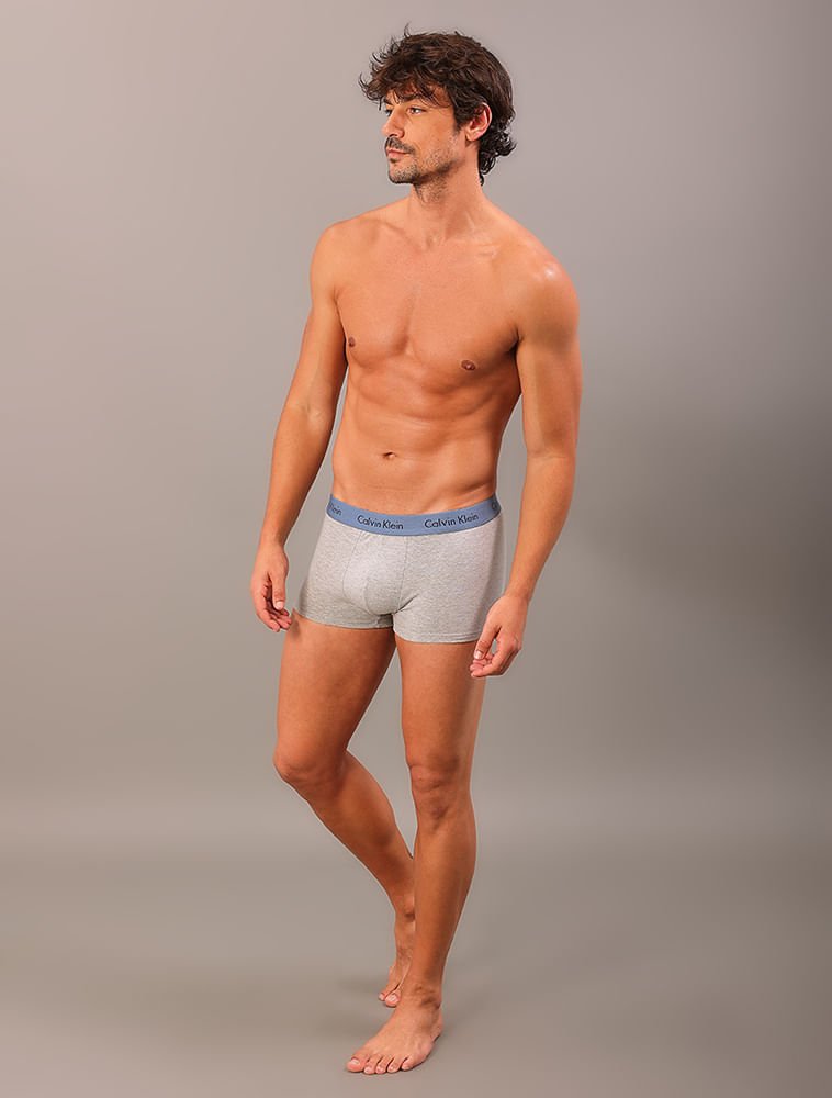 Kit 4 Cuecas Low Rise Trunk - Azul Medio/Azul Marinho Cinza/Azul 3