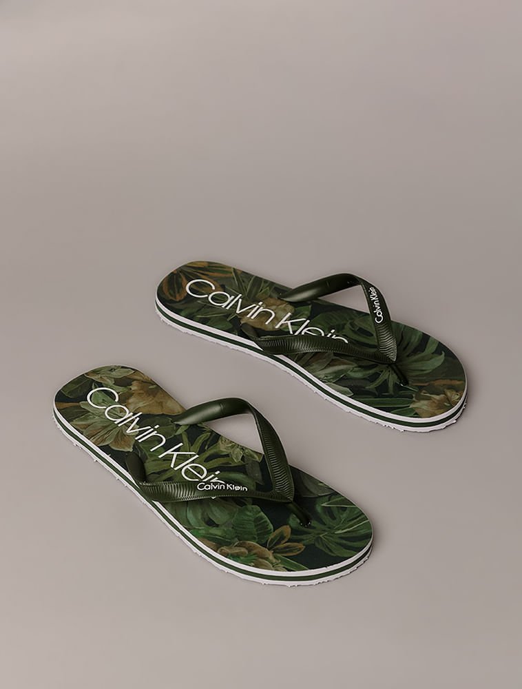 Chinelo Swim Flores - Militar Verde 2