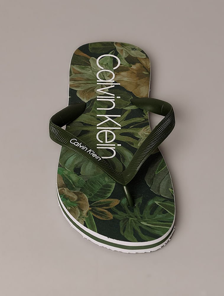 Chinelo Swim Flores - Militar Verde 3
