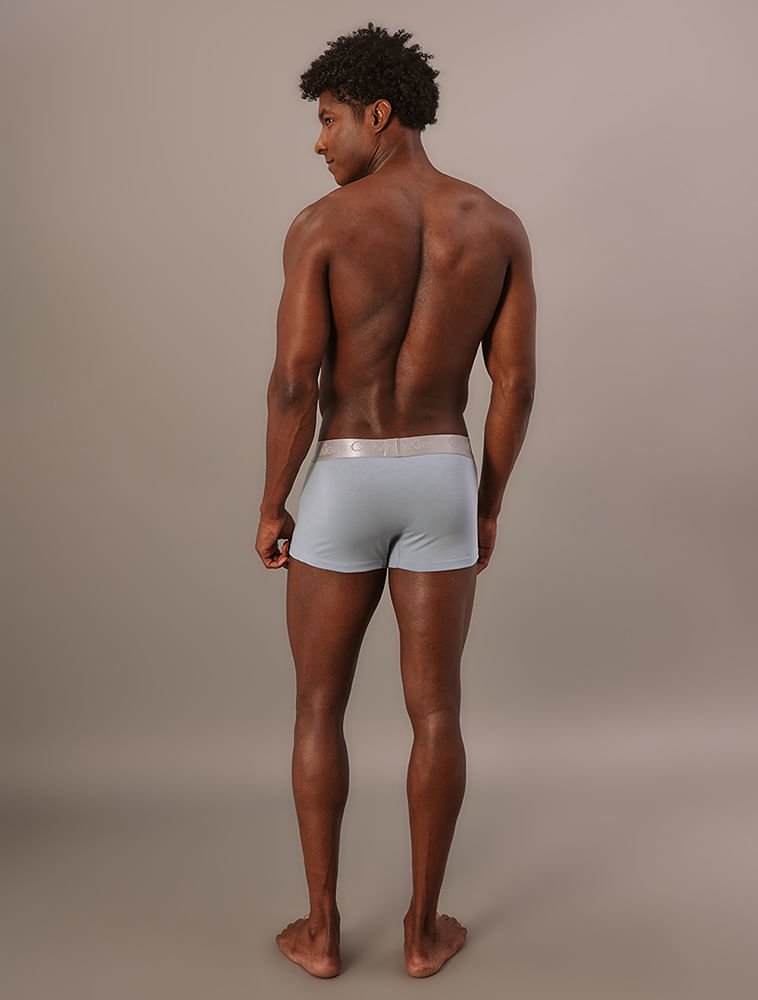 Cueca Low Rise Trunk Pima Cotton Calvin Klein Underwear - Azul Claro Azul 2