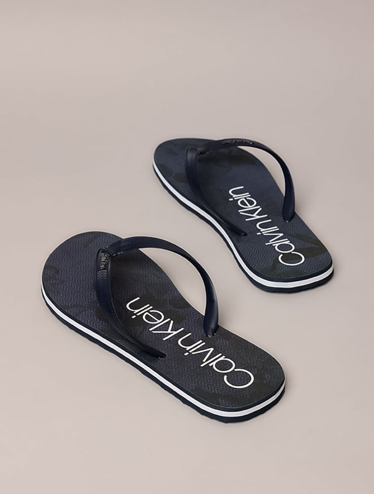 Chinelo Swim Chevron Floral - Marinho Azul Marinho 4