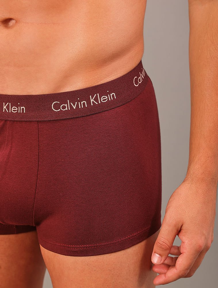 Kit 4 Cuecas Low Rise Trunk - Bordo/Caqui Multicores 4