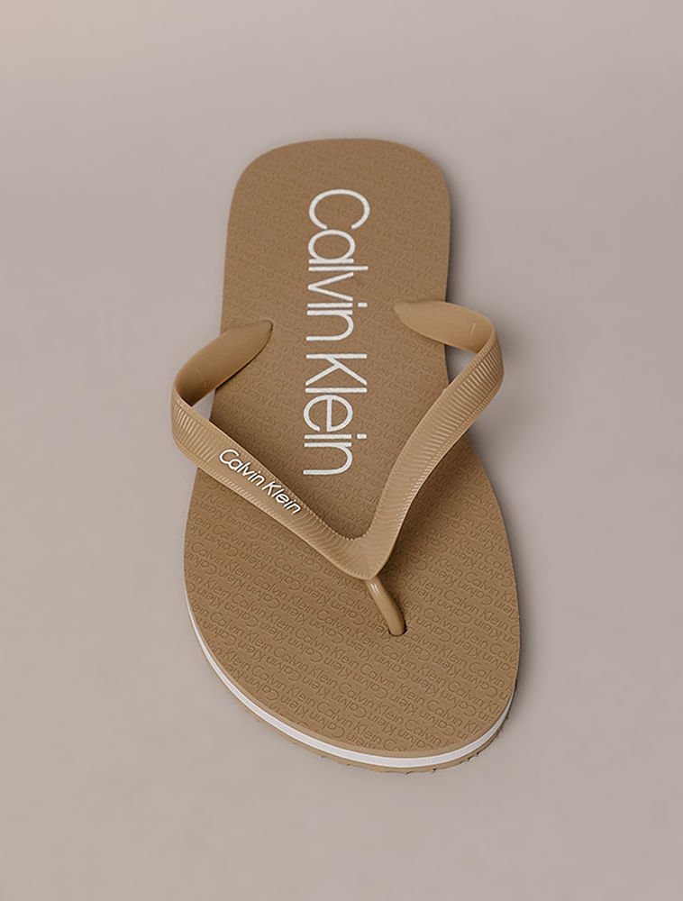 Chinelo Swim Calvin Klein - Caqui Claro Bege 3