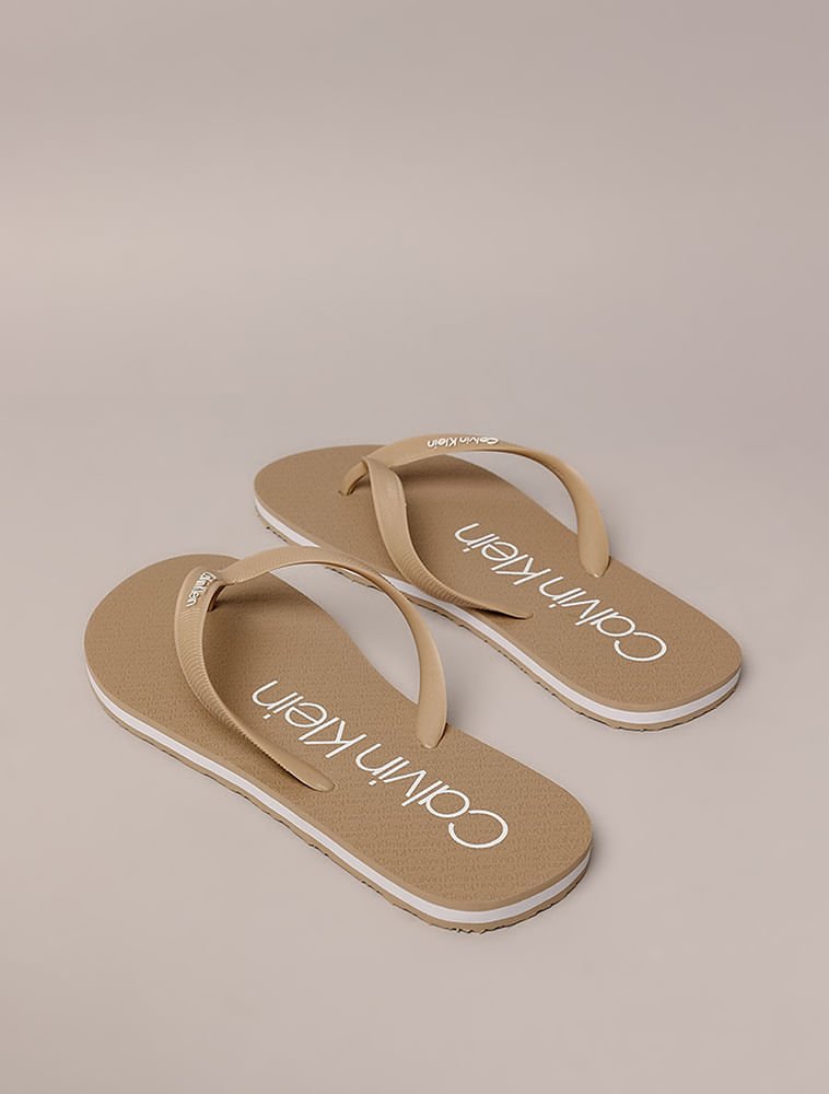 Chinelo Swim Calvin Klein - Caqui Claro Bege 4