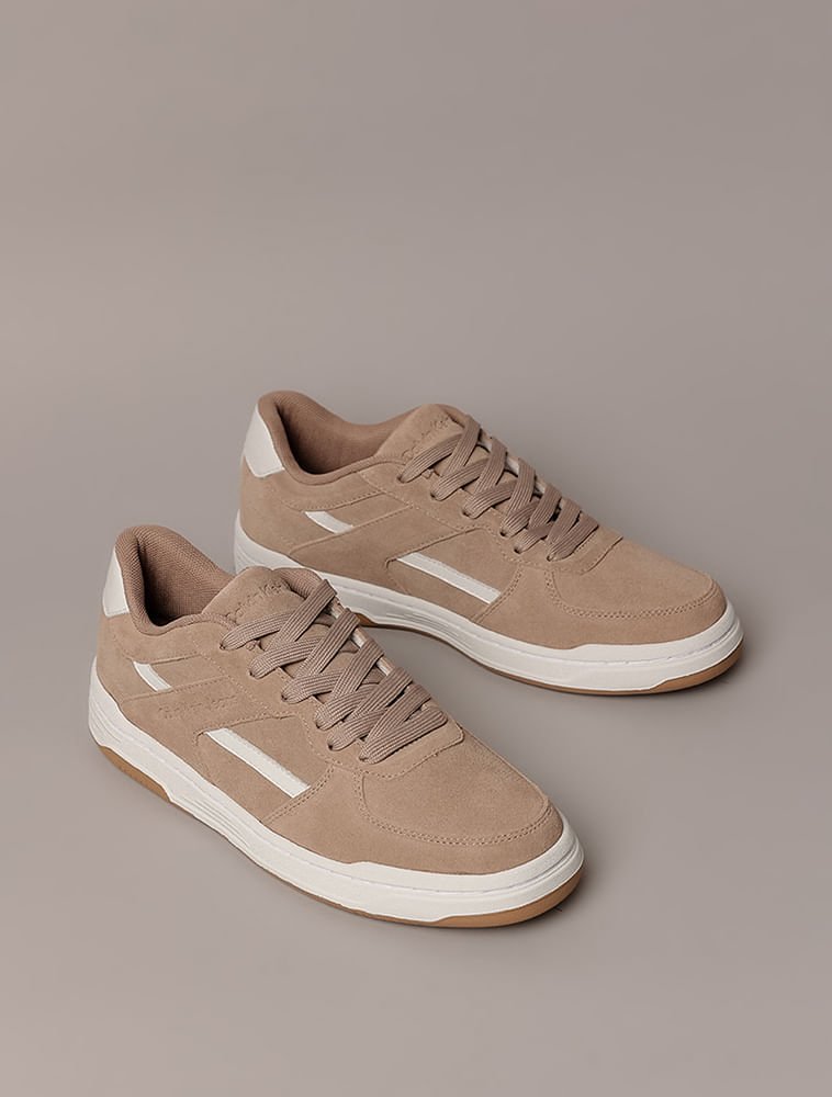 Tênis Masculino Court Camurça Layers Calvin Klein Jeans - Caqui Medio Bege 2